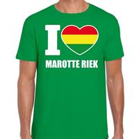 Bellatio Carnaval t-shirt I love Marotte Riek voor heren - Groen