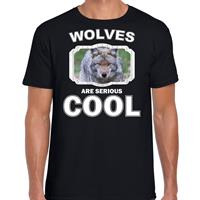 Bellatio Dieren wolven t-shirt Zwart
