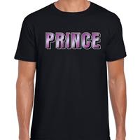 Bellatio Decorations Prince fun tekst t-shirt zwart heren -
