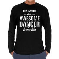 Bellatio Decorations Awesome dancer / danser cadeau t-shirt long sleeves heren -