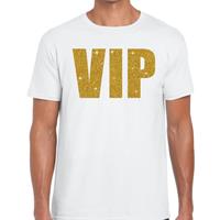 Bellatio Decorations VIP goud glitter tekst t-shirt wit dames -
