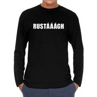 Bellatio Decorations Rustaaagh long sleeve t-shirt zwart voor heren