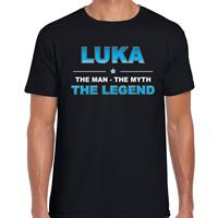 Bellatio Decorations Naam cadeau t-shirt Luka - the legend zwart voor heren