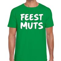 Bellatio Feestmuts fun tekst t-shirt Groen