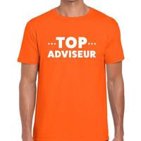 Bellatio Decorations Top adviseur beurs/evenementen t-shirt oranje dames -
