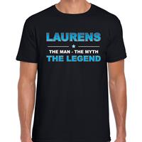 Bellatio Decorations Naam cadeau t-shirt Laurens - the legend zwart voor heren
