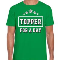 Bellatio Decorations Topper for a day concert t-shirt voor de Toppers groen dames -