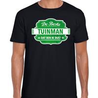 Bellatio Cadeau t-shirt voor de beste tuinman voor heren - Zwart