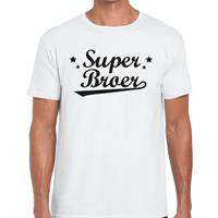 Bellatio Decorations Super broer cadeau t-shirt wit heren -