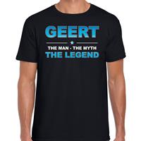 Bellatio Decorations Naam cadeau t-shirt Geert - the legend zwart voor heren