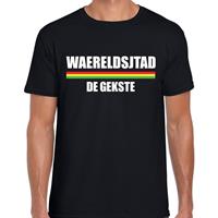 Bellatio Decorations Carnaval Waereldsjtad de gekste t-shirt zwart voor heren