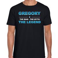 Bellatio Decorations Naam cadeau t-shirt Gregory - the legend zwart voor heren