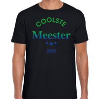 Bellatio Decorations Coolste meester 2021 cadeau t-shirt zwart heren -