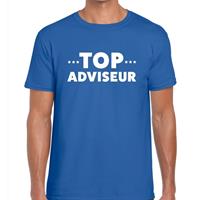 Bellatio Decorations Top adviseur beurs/evenementen t-shirt blauw dames -