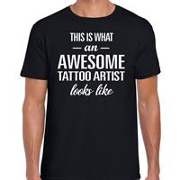 Bellatio Awesome Tattoo artist / geweldige tattoo artiest cadeau t-shirt Zwart
