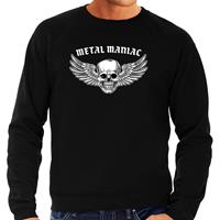 Bellatio Decorations Metal Maniac fashion sweater rock / punker zwart voor heren