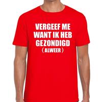 Bellatio Decorations Vergeef Me heren T-shirt rood -