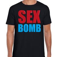 Bellatio Decorations Sex bomb fun tekst t-shirt zwart heren -
