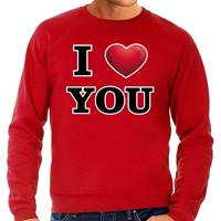 Bellatio Decorations I love you valentijn sweater rood voor heren