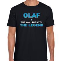 Bellatio Decorations Naam cadeau t-shirt Olaf - the legend zwart voor heren