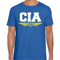 Bellatio Decorations CIA agent tekst t-shirt blauw voor dames
