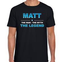 Bellatio Decorations Naam cadeau t-shirt Matt - the legend zwart voor heren