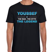 Bellatio Decorations Naam cadeau t-shirt Youssef - the legend zwart voor heren