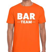 Bellatio Decorations Bar team / personeel tekst t-shirt oranje heren -