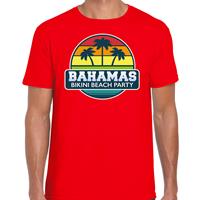 Bellatio Decorations Bahamas zomer t-shirt / shirt Bahamas bikini beach party rood voor heren