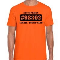 Bellatio Decorations Boeven / gevangenen psych ward verkleed shirt oranje dames -