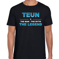 Bellatio Decorations Naam cadeau t-shirt Teun - the legend zwart voor heren