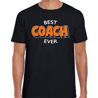 Bellatio Decorations Best coach ever / beste coach ooit cadeau t-shirt zwart voor heren