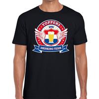 Bellatio Decorations Zwart Toppers drinking team t-shirt heren -