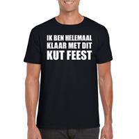 Bellatio Decorations Ik ben helemaal klaar met dit kutfeest heren T-shirt zwart -