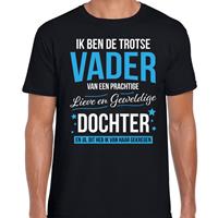 Bellatio Decorations Trotse vader / dochter cadeau t-shirt zwart voor heren