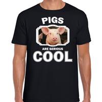 Bellatio Dieren varkens t-shirt Zwart