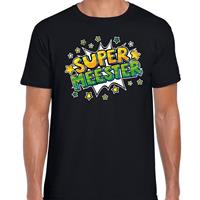 Bellatio Decorations Super meester cadeau t-shirt zwart voor heren