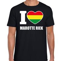 Bellatio Carnaval t-shirt I love Marotte Riek voor heren - Zwart