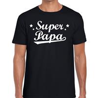 Bellatio Decorations Super papa cadeau t-shirt zwart voor heren