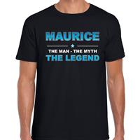 Bellatio Decorations Naam cadeau t-shirt Maurice - the legend zwart voor heren