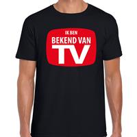 Bellatio Decorations Bekend van TV fun tekst t-shirt zwart voor dames