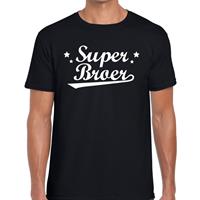 Bellatio Decorations Super broer cadeau t-shirt zwart heren -