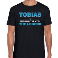 Bellatio Decorations Naam cadeau t-shirt Tobias - the legend zwart voor heren