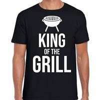 Bellatio Decorations King of the grill bbq / barbecue cadeau t-shirt zwart voor heren