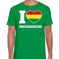 Bellatio Decorations Carnaval I love Rogstaekersstad t-shirt groen voor heren