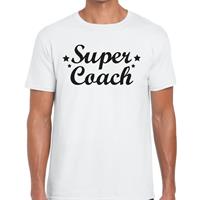 Bellatio Decorations Super Coach cadeau t-shirt wit voor heren