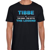 Bellatio Decorations Naam cadeau t-shirt Tibbe - the legend zwart voor heren
