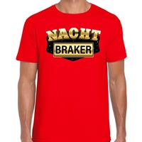 Bellatio Decorations Nachtbraker fun/tekst t-shirt rood voor dames