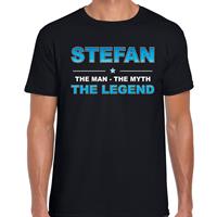 Bellatio Decorations Naam cadeau t-shirt Stefan - the legend zwart voor heren