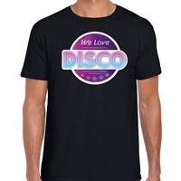 Bellatio Decorations We love disco feest t-shirt zwart voor heren